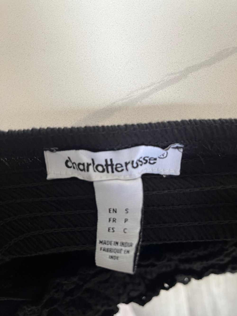 Charlotte Russe Black Smocked Midi Dress with Spaghetti Straps - Picture 4 of 4